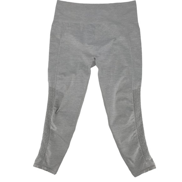 Fabletics Womens Gray Workout Athletic Cropped Leggings Size XL - Picture 1 of 6